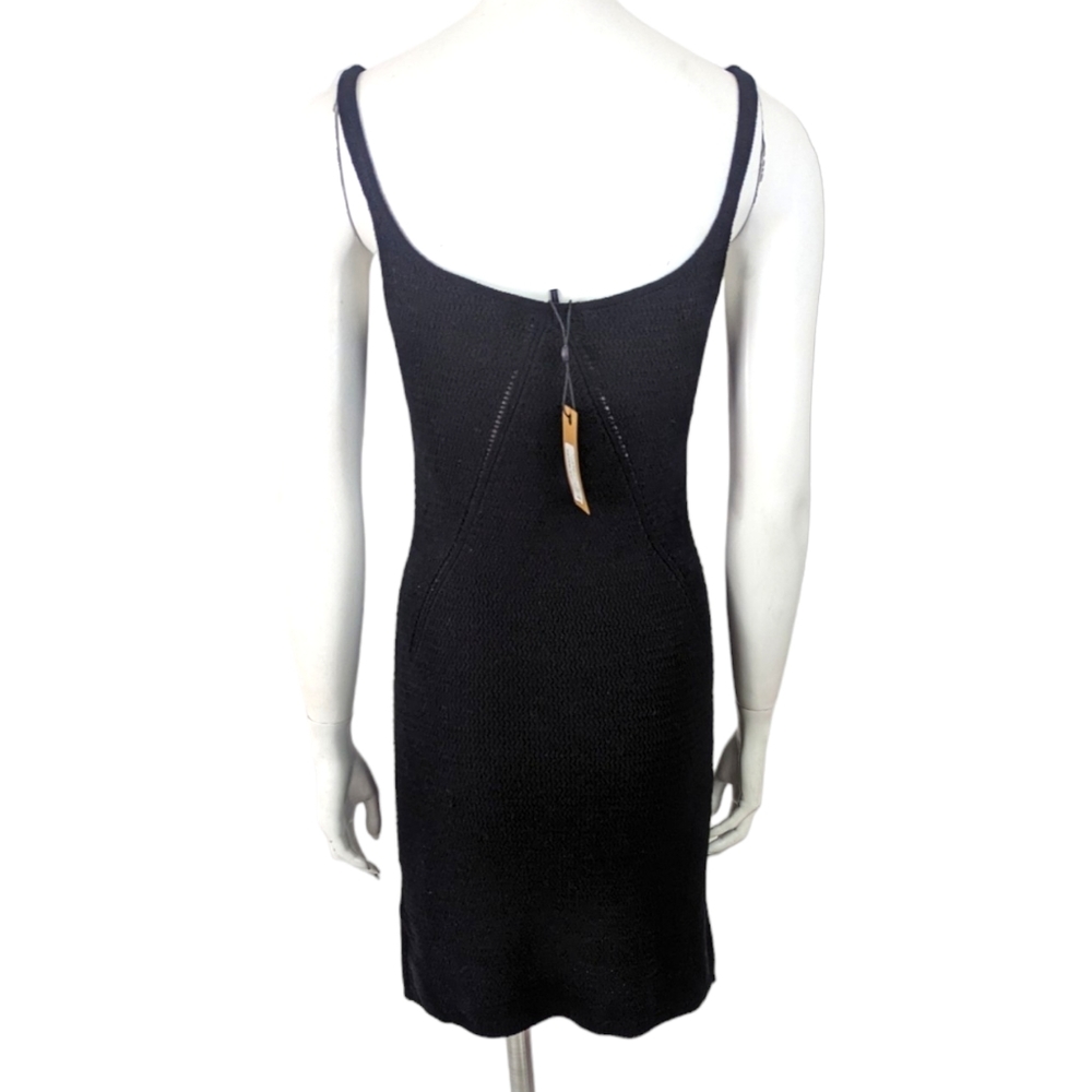 Rag & Bone Lena Mini Dress NEW Bodycon Crochet Dress Womens Medium Black - Picture 4 of 14